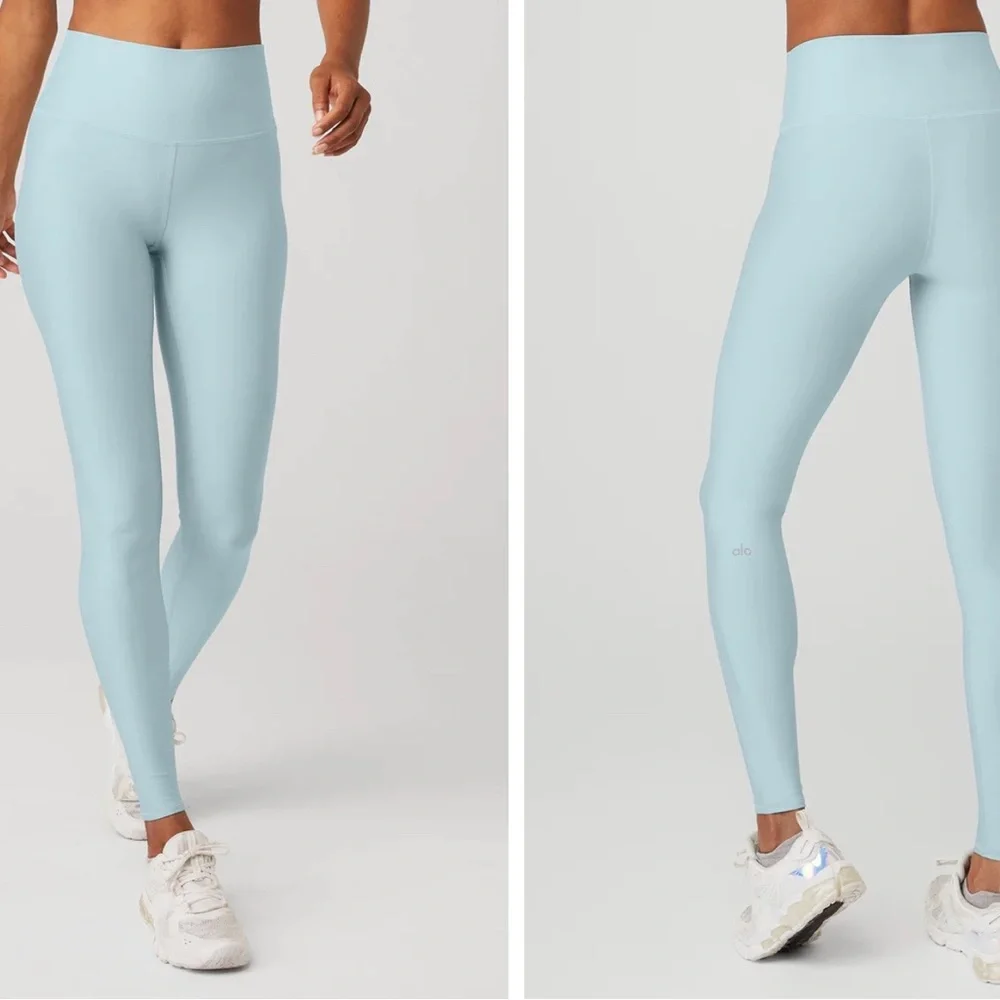 ALO Yoga High-Waist Light Blue Leggings
